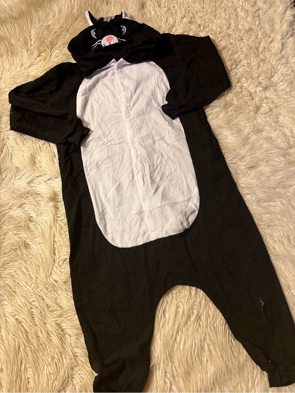 Women’s Black & White Cat costume (D12)